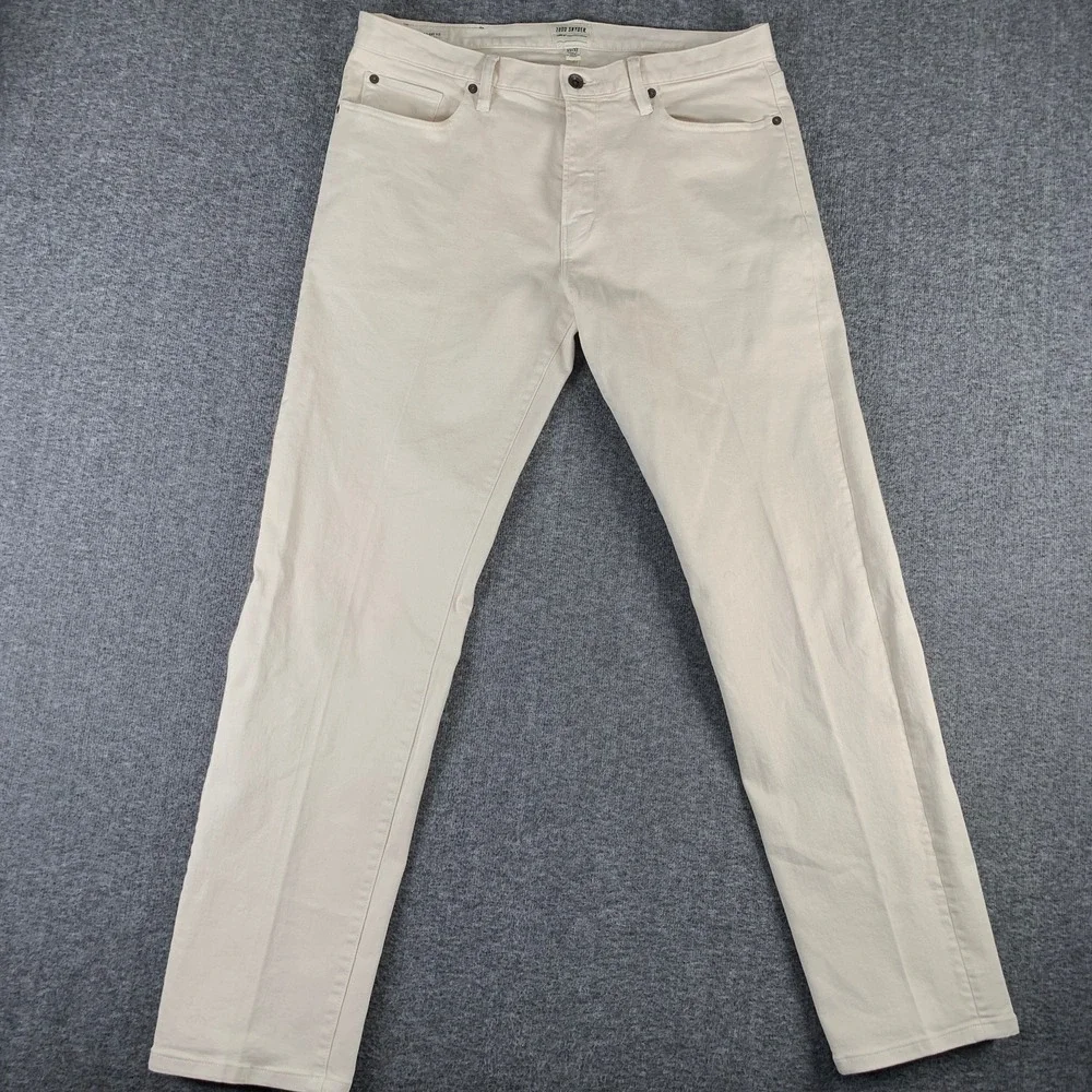 Todd Snyder Jeans Men 33x32 Cream Stretch 5 Pocket Pants Modern